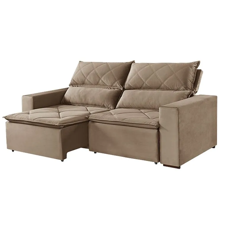 Sofa Oviedo Retratil Reclinavel 200 Imbuia Saturno - Sala Estofados