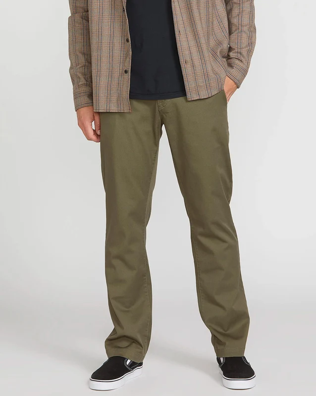 Calça Volcom Especial Sarja Frickin Modern Stretch Verde 40 / Verde
