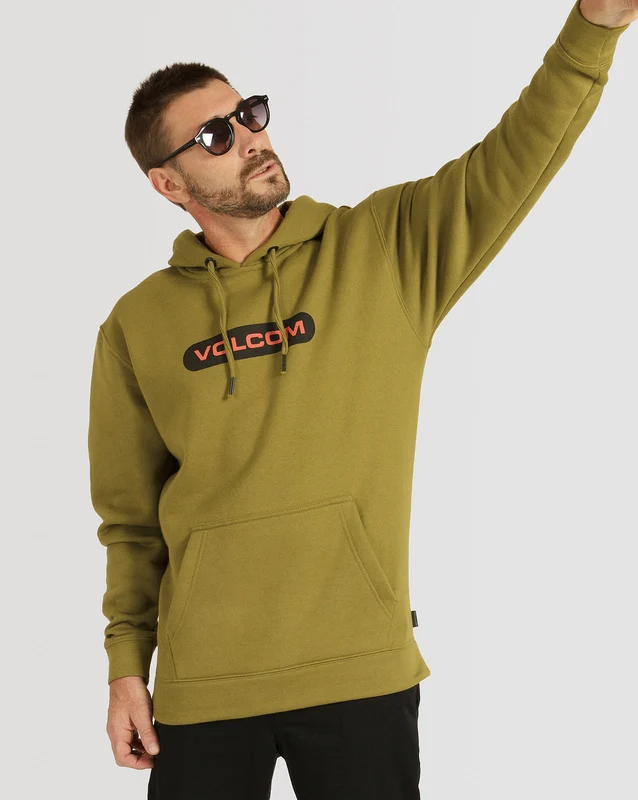Moletom Volcom Canguru New Euro Verde P / Verde