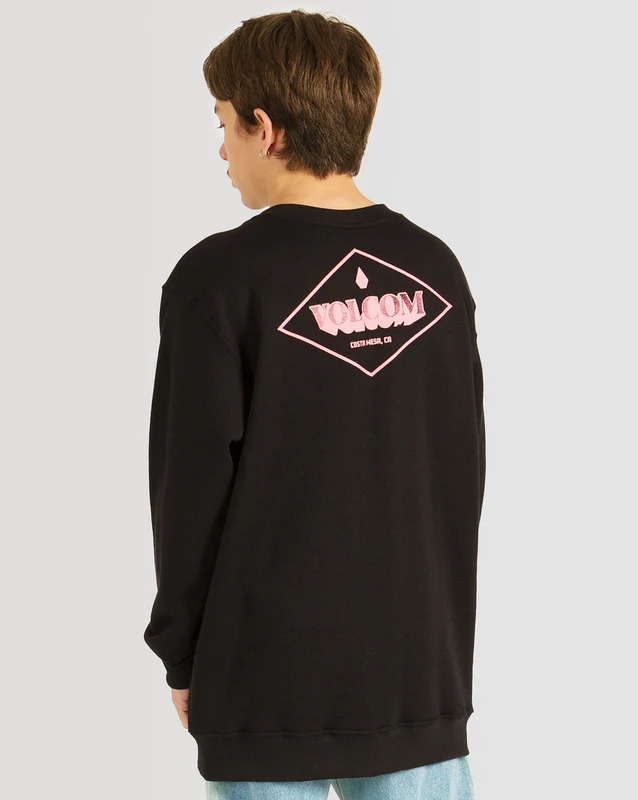 Moletom Volcom Careca Supply Stone Preto G / Preto
