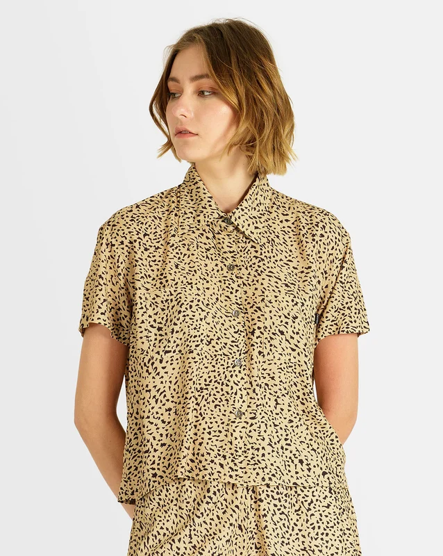 Camisa Volcom Manga Curta Ur An Animal GG / ANIMAL PRINT