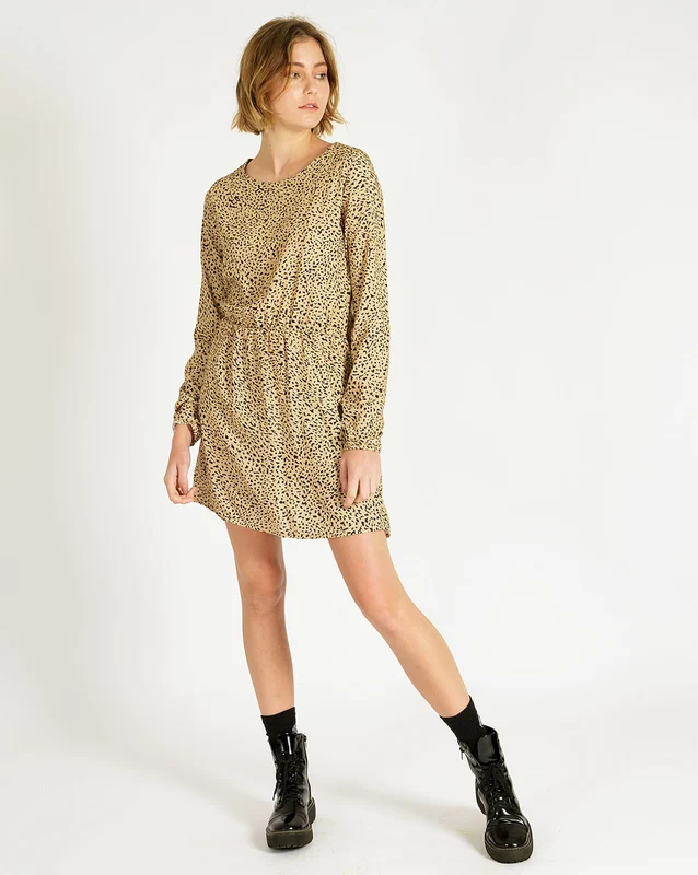 Vestido Volcom In Tiers Amarelo G / ANIMAL PRINT