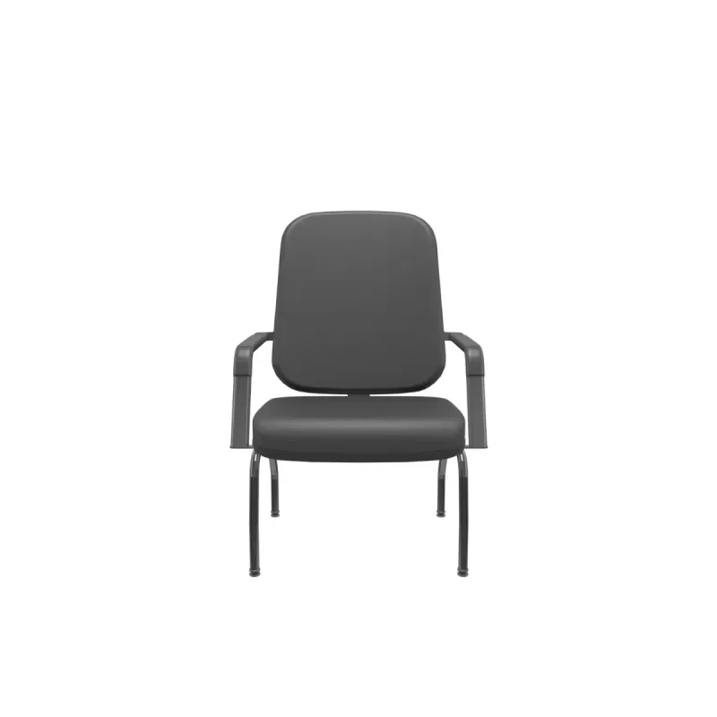 Cadeira Operativa Plus Size Dialogo Fixa 4 PÉS Preta - Plaxmetal