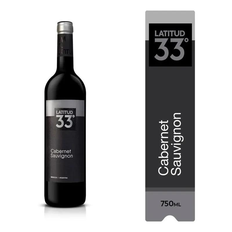 5x Vinho Latitud 33 Cabernet Sauvignon 750 Ml