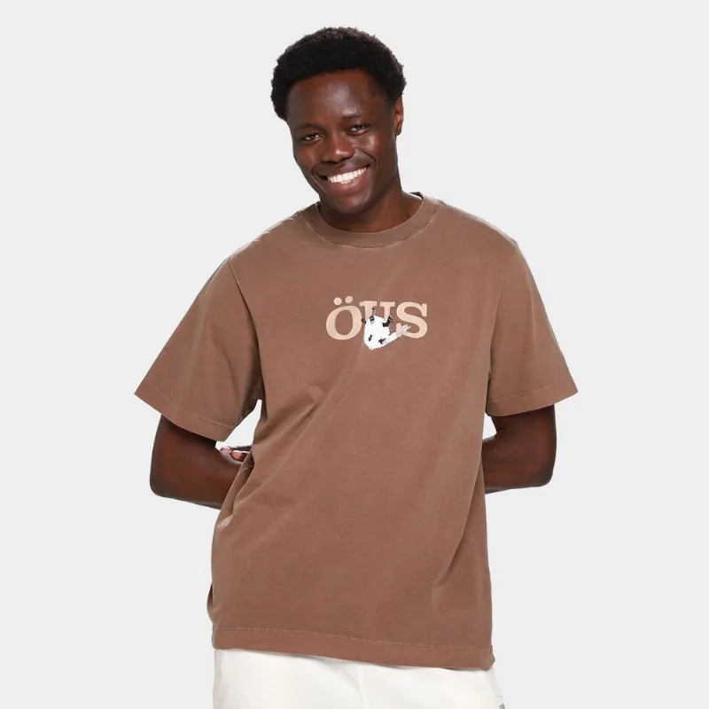 Camiseta Öus Casual Masculina - Masculino - Marrom