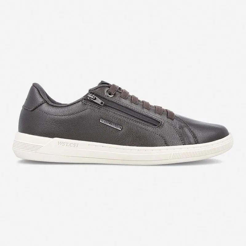 Tênis Casual West Coast Fast Café e Creme Calce Fácil 37