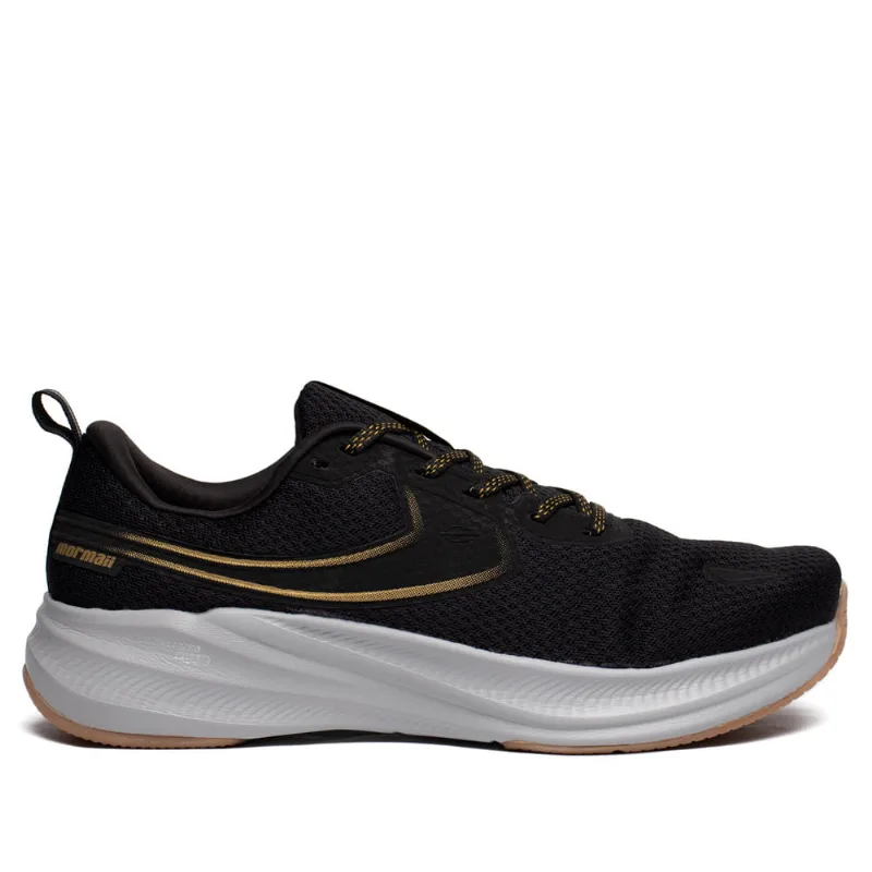 Tênis Masculino Mormaii Movii Corrida Treino Preto/Dourado - 42