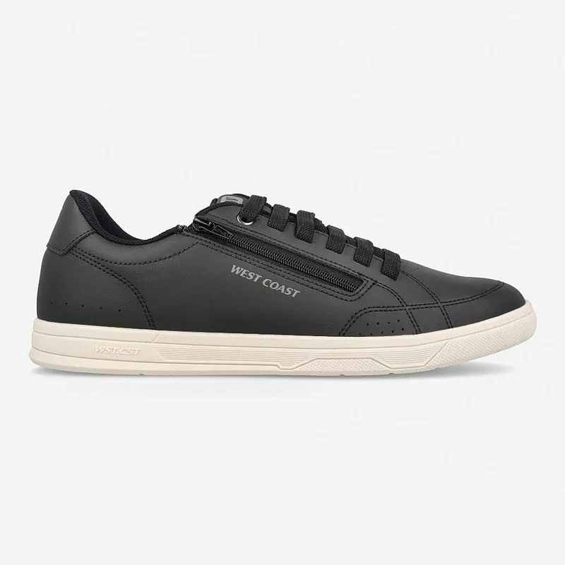 Tênis Casual West Coast Vigo Preto e Creme Calce Fácil 39