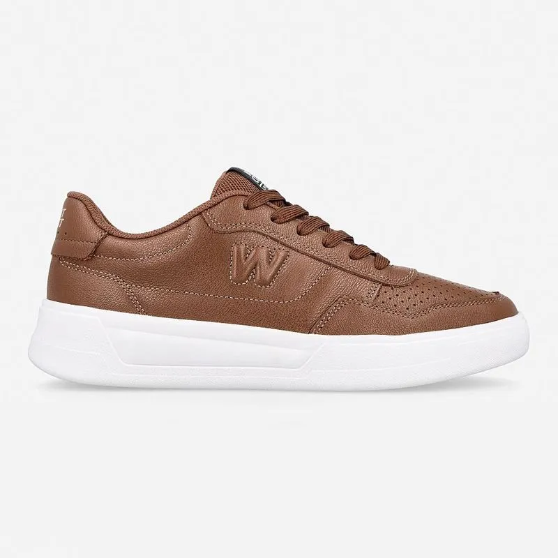 Tênis Casual West Coast Kingston Caramelo e Branco 41