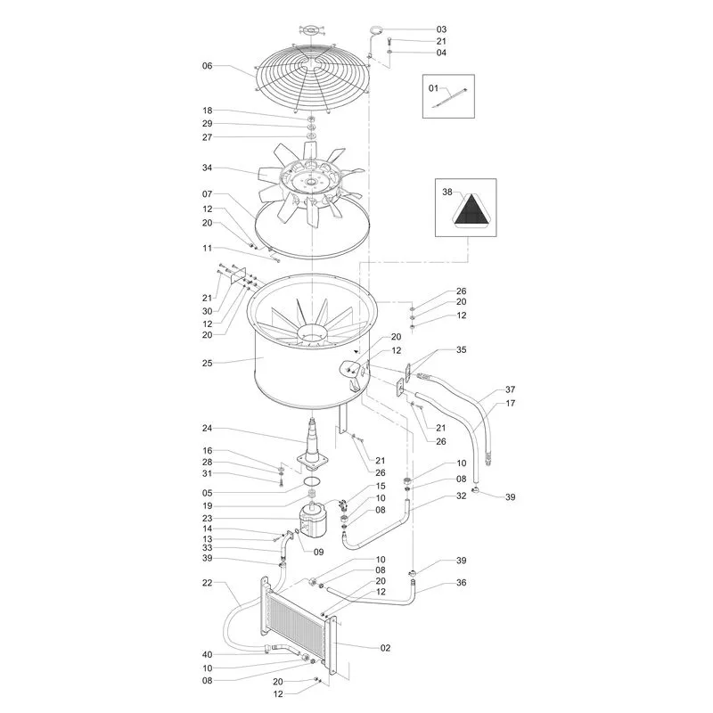 SUB-MONTAGEM DO DEFLETOR ADVANCE VORTEX 917245 (CONJUNTO COMPLETO)