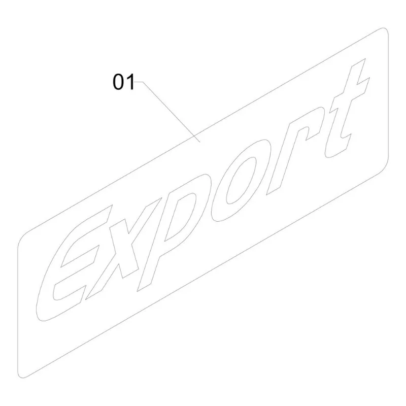 ADESIVO NOME "EXPORT" 1180081 (CONJUNTO COMPLETO)