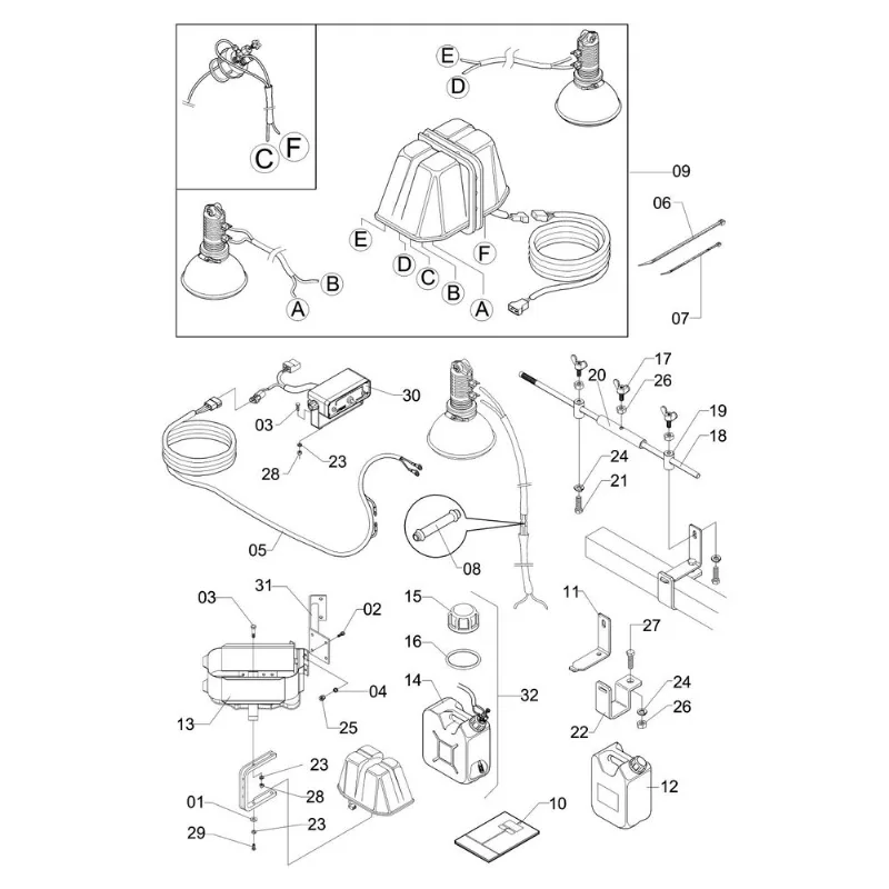 KIT MARCADOR DE LINHA ADV3000 RUS 860873 (CONJUNTO COMPLETO)