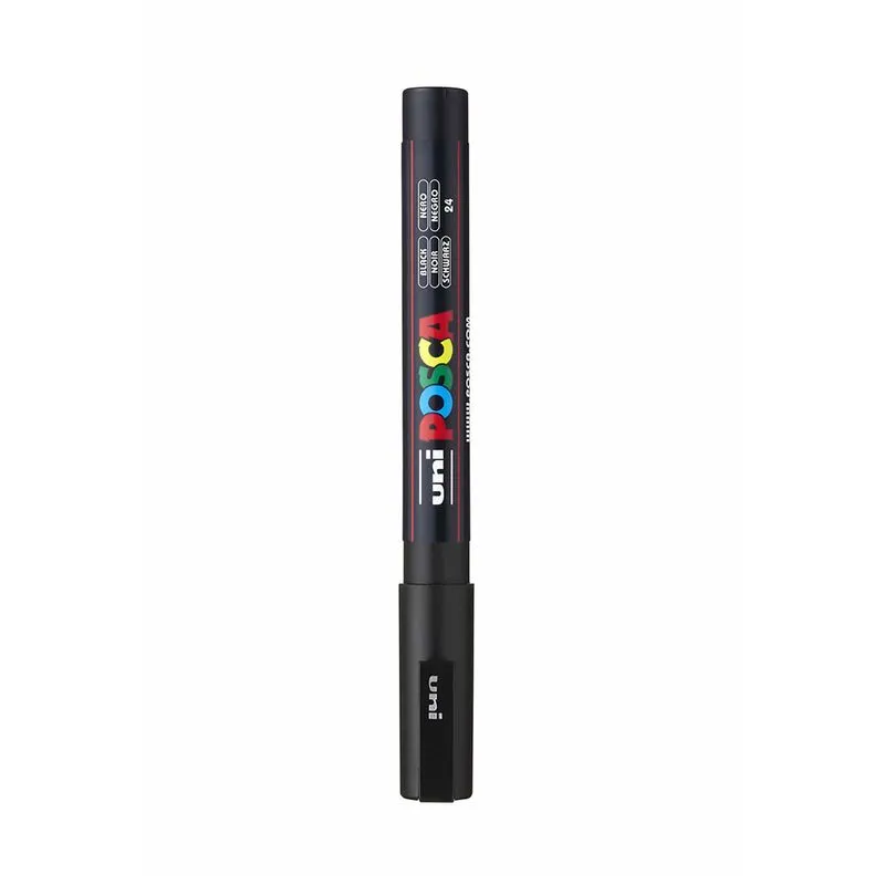 Marcador Multiuso Uniball Artes Posca Ponta Média Preto 1.3mm