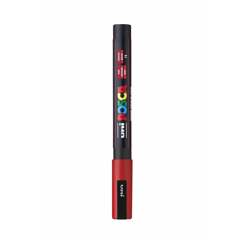 Marcador Multiuso Uniball Artes Posca Ponta Média Vermelho 1.3mm
