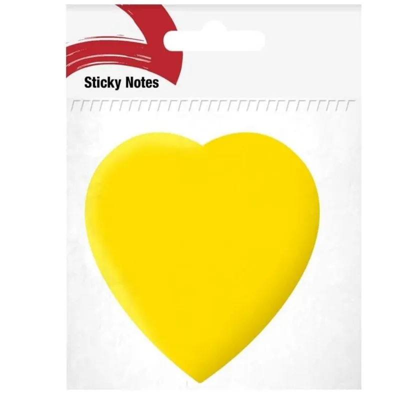 Bloco De Notas Auto Adesivas Reposicionáveis (post-it) Sticky Notes C601n Coração Neon 100 Folhas Sertic