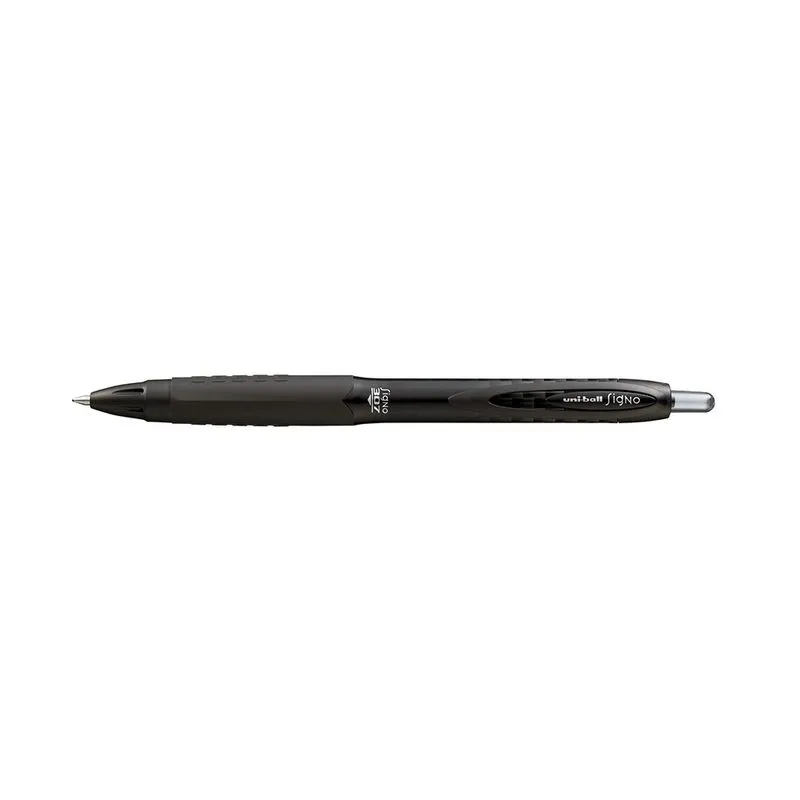 Caneta Retrátil Uniball Signo-307 Grip Emborrachado Preta 0.7mm