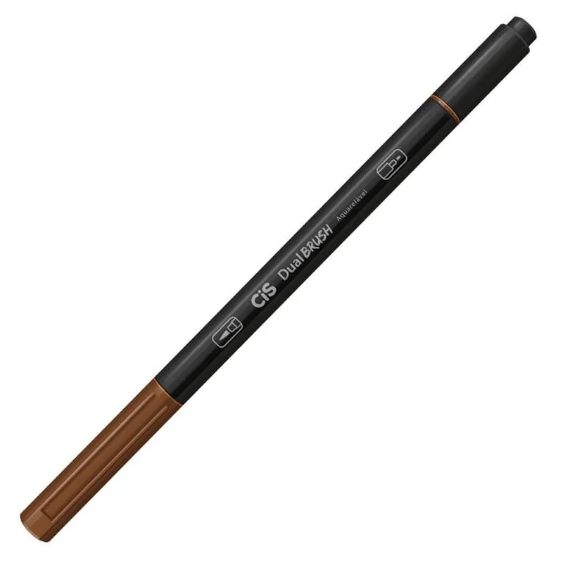 Marcador Artístico Dual Brush Marrom - Cis