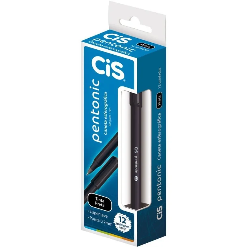Caneta Esferografica CIS Pentonic 0,7MM Preta