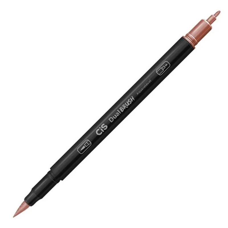 MARCADOR C/2 PONTAS DUAL BRUSH AQUARELA MARROM TERRA - 57.8100