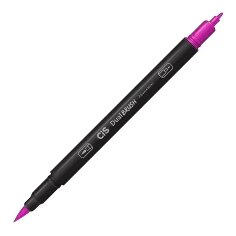 Marcador Dual Brush Aquarelável Magenta - Cis