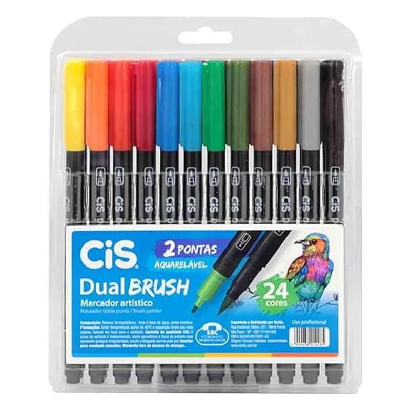 Marcador Dual Brush CIS 24 Cores