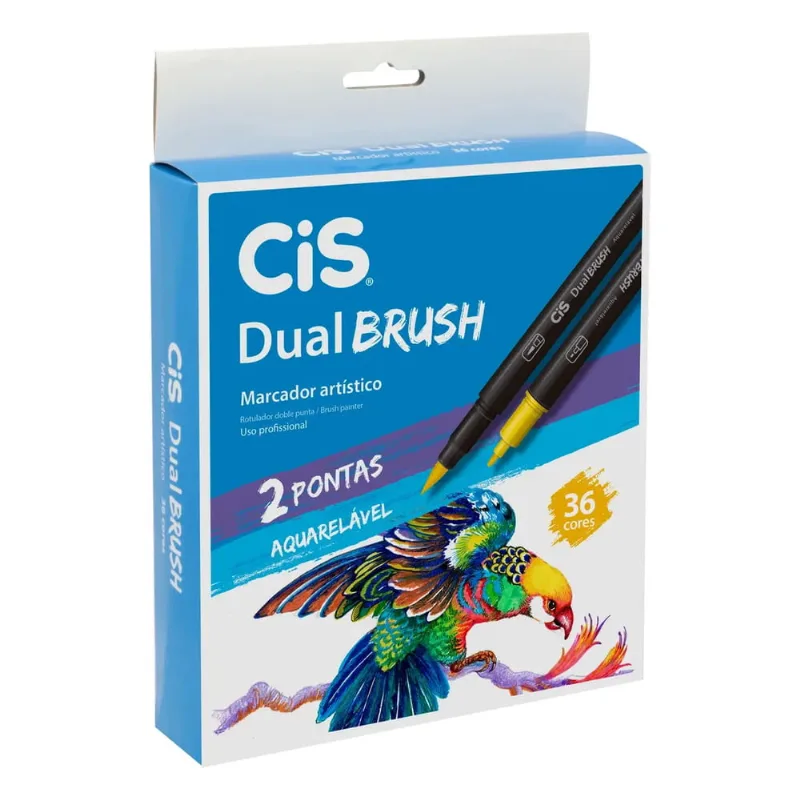Marcador Artístico Dual Brush 36 Cores CIS