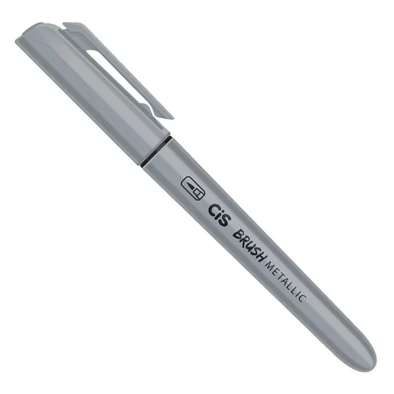 Marcador Brush Metallic Prata - Cis