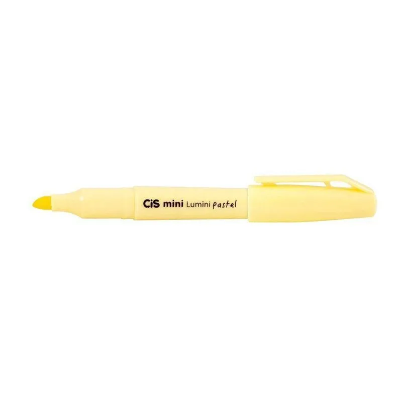 Caneta Cis Marca Texto Lumini Pastel Mini - Amarelo Pastel