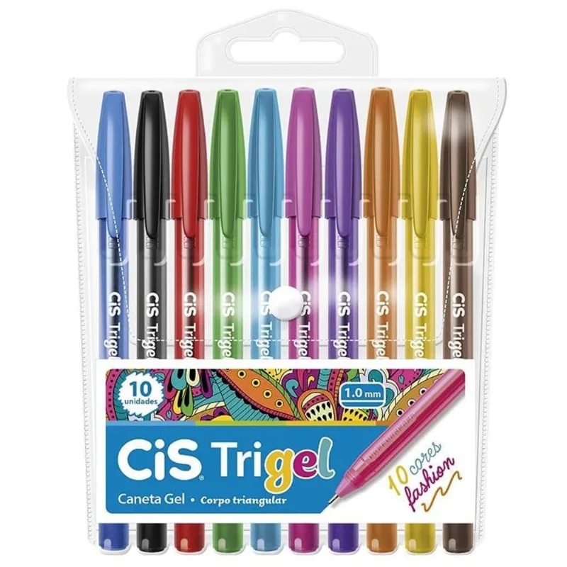 Caneta Trigel Fashion 1.0mm com 10 Cores - Cis