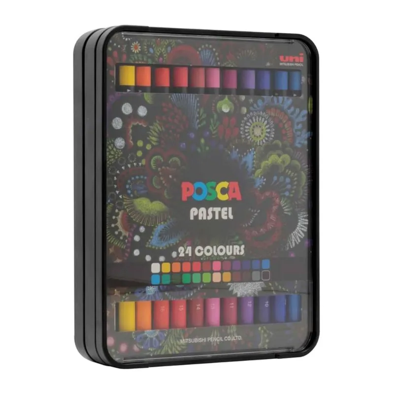 Giz de Cera Crayon Posca KPA-100 Pastel 24 Unidades