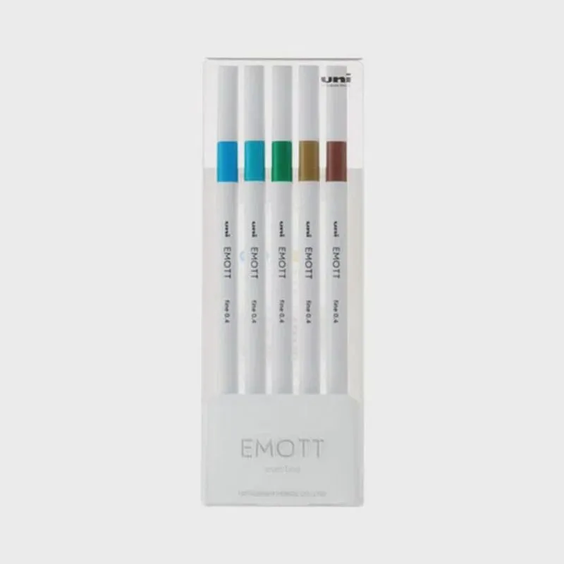 Caneta Emott Nº4 - 0.4mm 5 Cores Uni