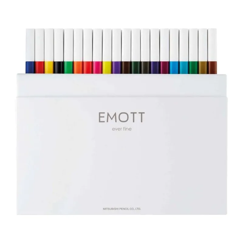 Caneta Uni Emott 0,4mm 40 Cores Estojo