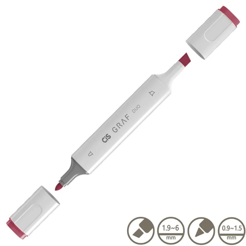 Caneta Graf Duo Marcador Artístico 2 Old Red CIS