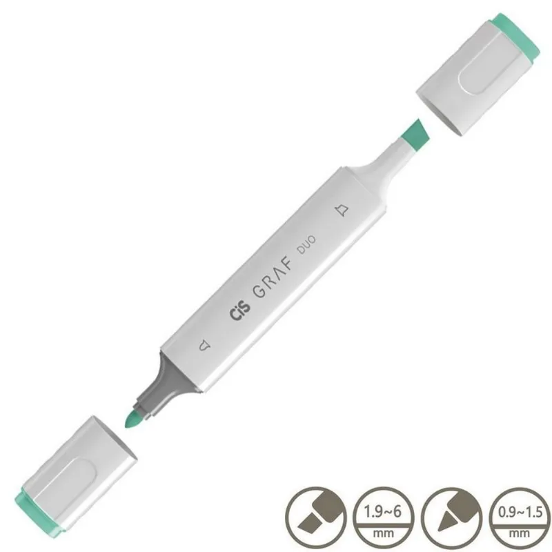 Caneta Graf Duo Marcador Artístico 68 Turquoise Blue Cis