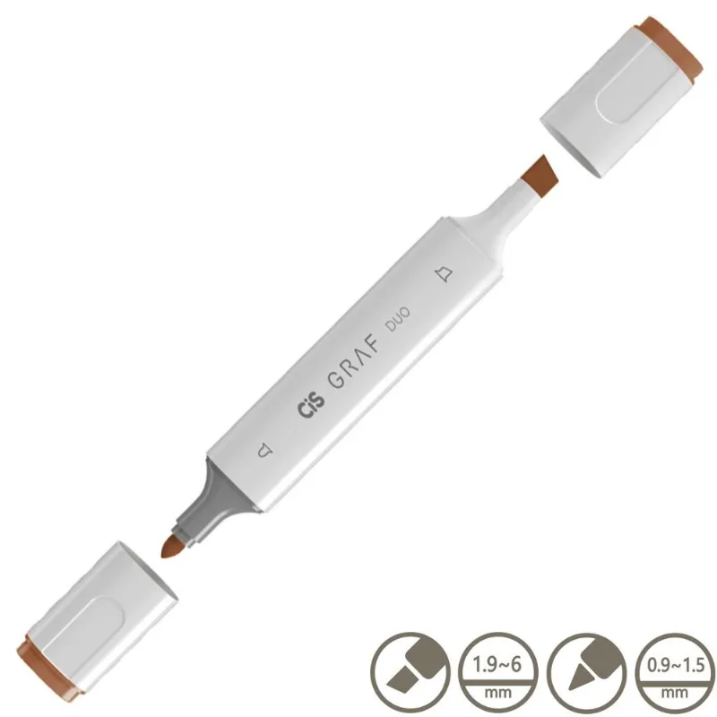 Caneta Graf Duo Marcador Artístico 94 Brick Brown Cis