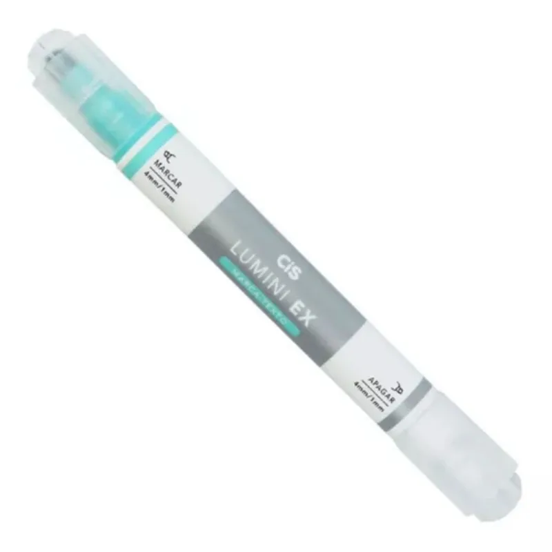 Caneta Marca Texto Apagável Lumini EX Verde 2 pontas - Cis