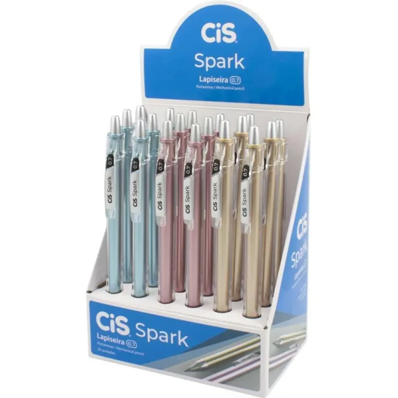 Lapiseira 0.7MM CIS SPARK 3CORES Metalicas