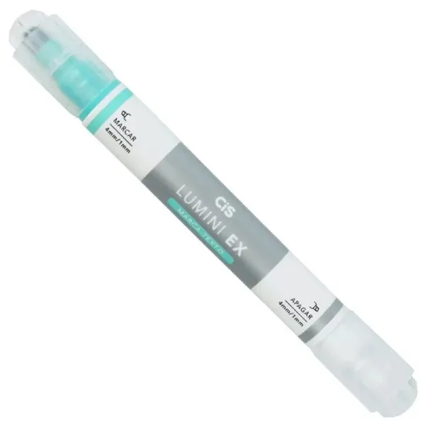 Marca Texto 2 Ponta Marca e Apaga Cis Lumini Ex Verde C/6 58.8900