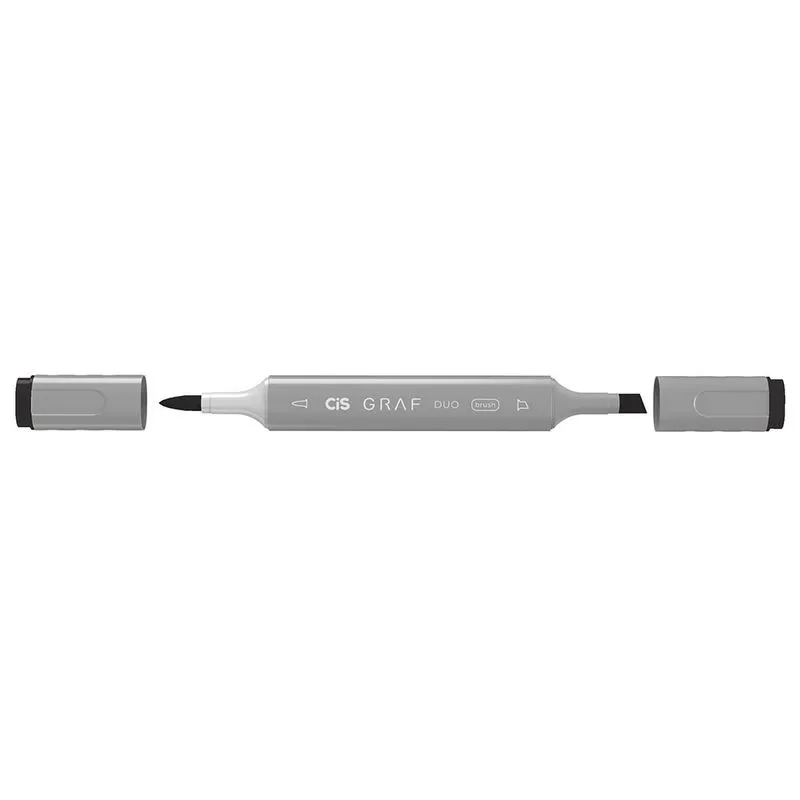 Marcador Artistico Cis Graf Duo Brush Black