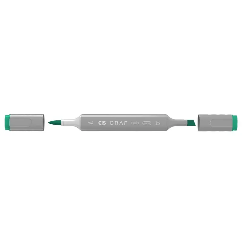 Marcador Artistico Cis Graf Duo Brush Viridian - 54 Com 06 Unidades