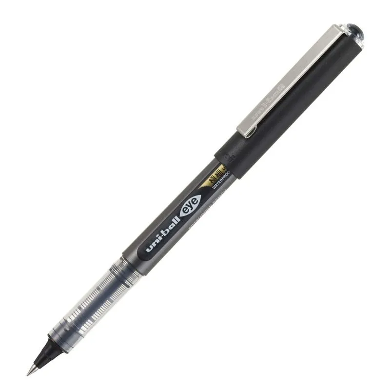 Caneta Roller 0.38mm Uni-ball Eye Ultra Micro Ub-150 Preta Com 12 Unidades