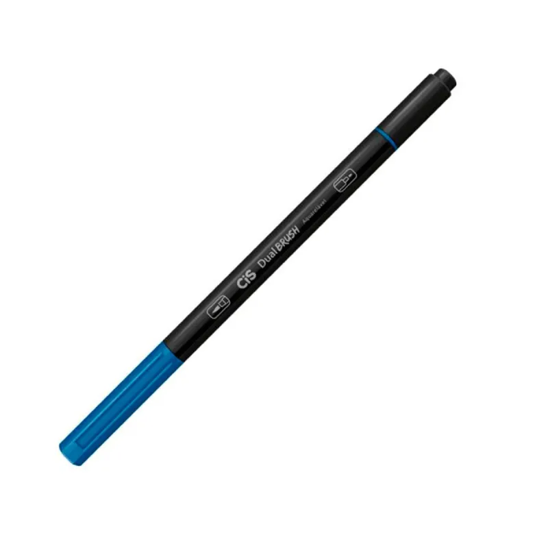 Marcador Cis Brush Aquarelavel C/6 Azul Cobalto