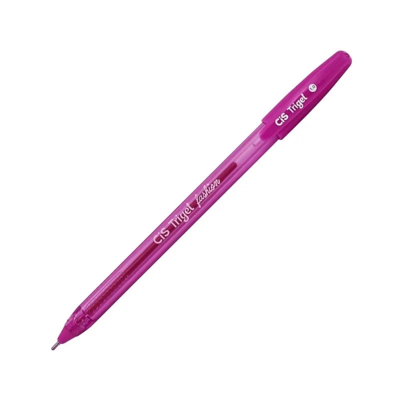 Caneta Gel Escolar Trigel Glitter Fashion Rosa Fúcsia Ponta 1.0 Colorido Desenho Escrita Aluno