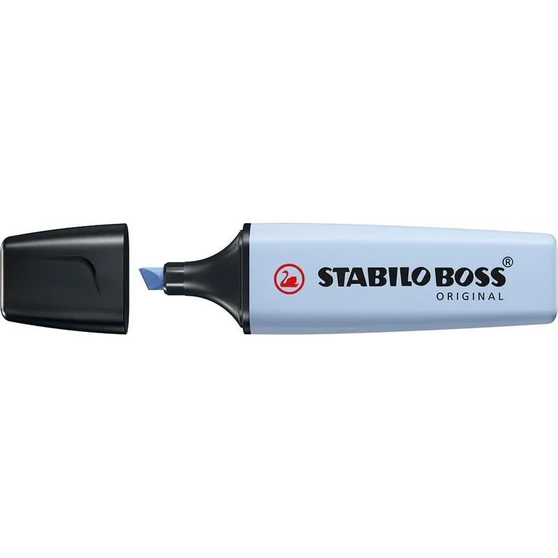 Marca Texto Stabilo Boss Cor Azul Nublado Pastel Sertic