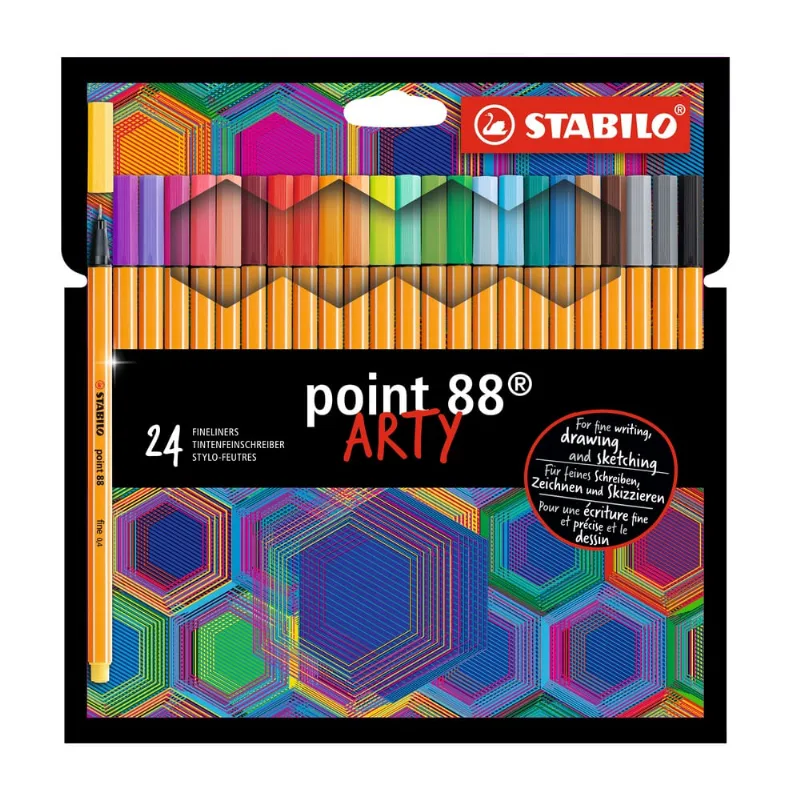 Caneta Stabilo Point Arty Estojo 24 Cores 8824/1-20