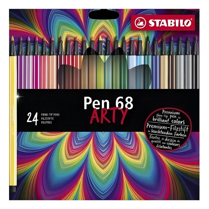 Caneta Hidrográfica Pen 68 Arty STABILO 24 Cores