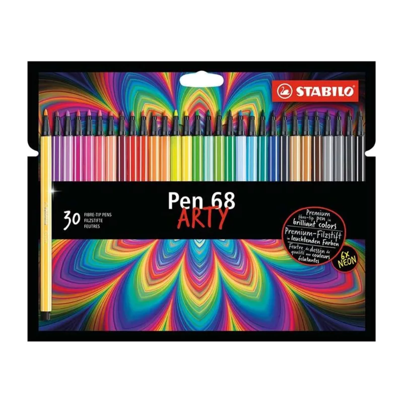 Caneta Pen 68 Arty STABILO 30 Cores Estojo