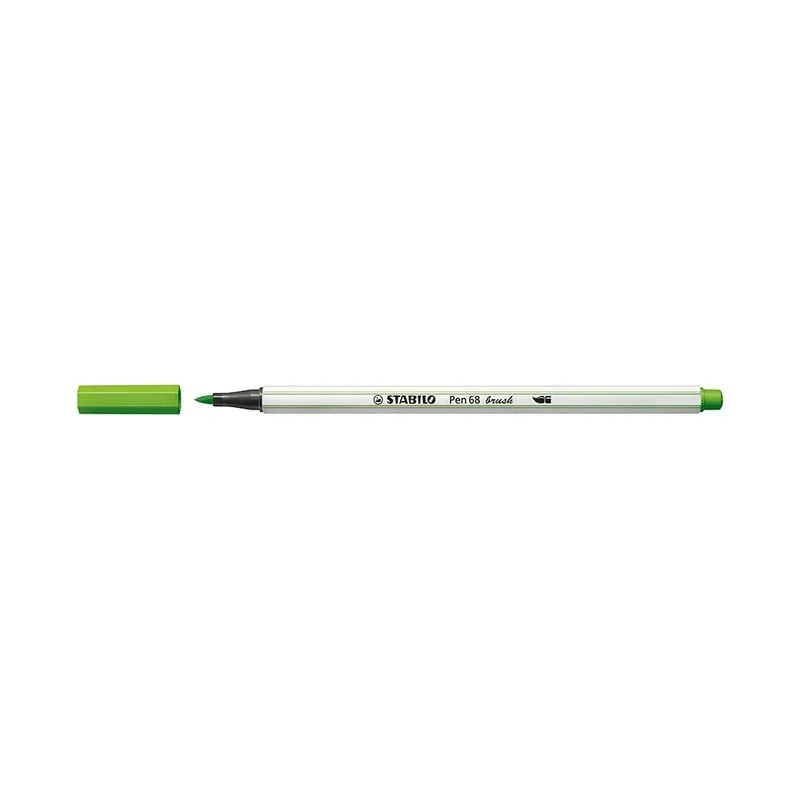 Caneta Hidrográfica Stabilo Pen 68 Brush Aquarelável Verde