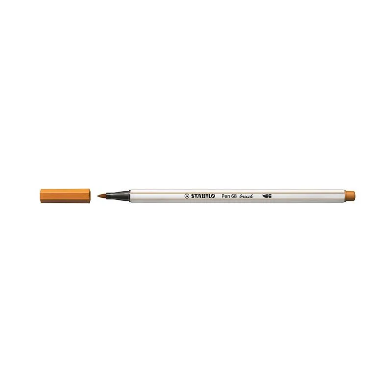Caneta Hidrográfica Stabilo Pen 68 Brush Aquarelável Marrom Claro