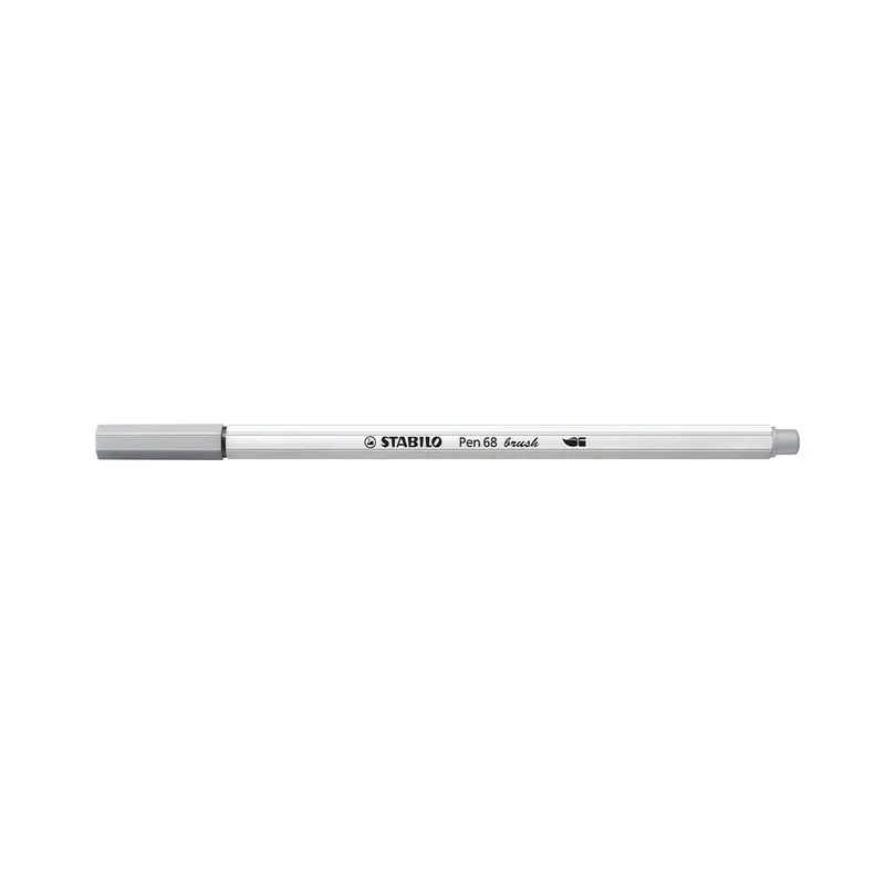Caneta Hidrográfica Stabilo Pen 68 Brush Aquarelável Cinza Frio